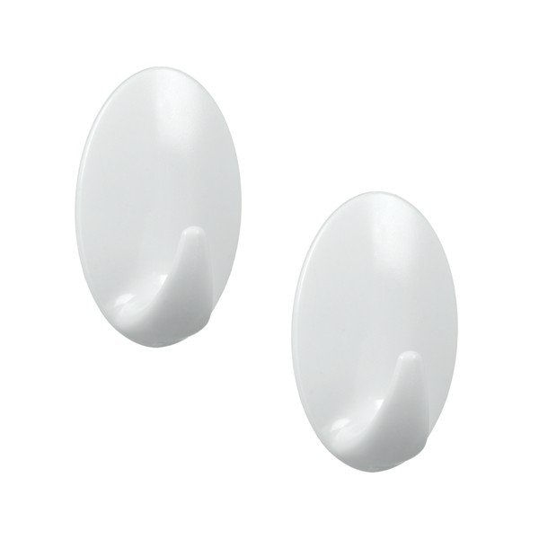 2 valge plastmassist kleepkonksu komplekt Greg - Metaltex-image-1