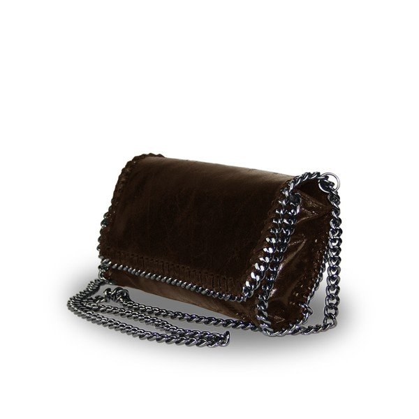 Tmavě hnědá kabelka z pravé kůže JOHN FISH Lov-image-1