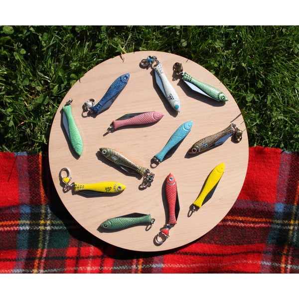 Růžový český nožík rybička s růžovým krystalem v oku v designu od Alexandry Dětinské-image-2