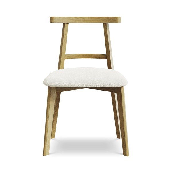 Kreemjas täispuidust söögitool Ohelo - Makamii-image-1