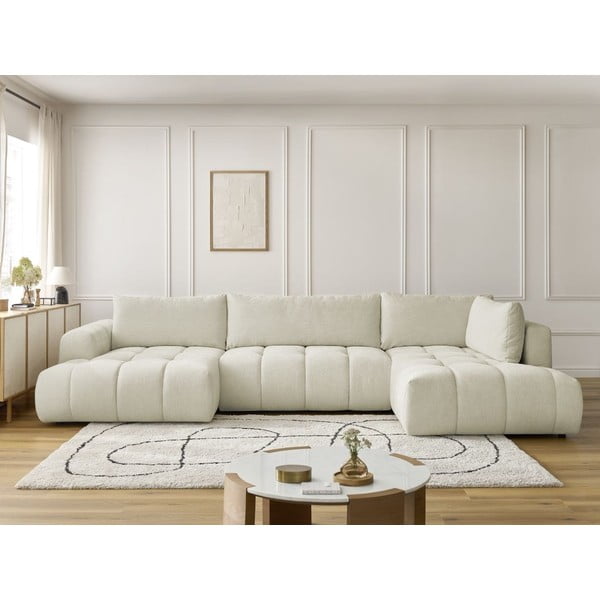 Beež nurgadiivanvoodi panipaigaga (vasak nurk/"U-kujuline") Fuji - Bobochic Paris-image-1