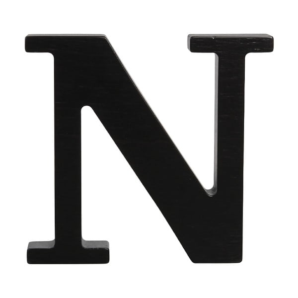Černé dřevěné písmeno Typoland N