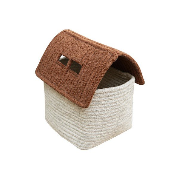 Kreem riidest laste mänguasjakorv 22x22x34 cm House Toffee - Lorena Canals