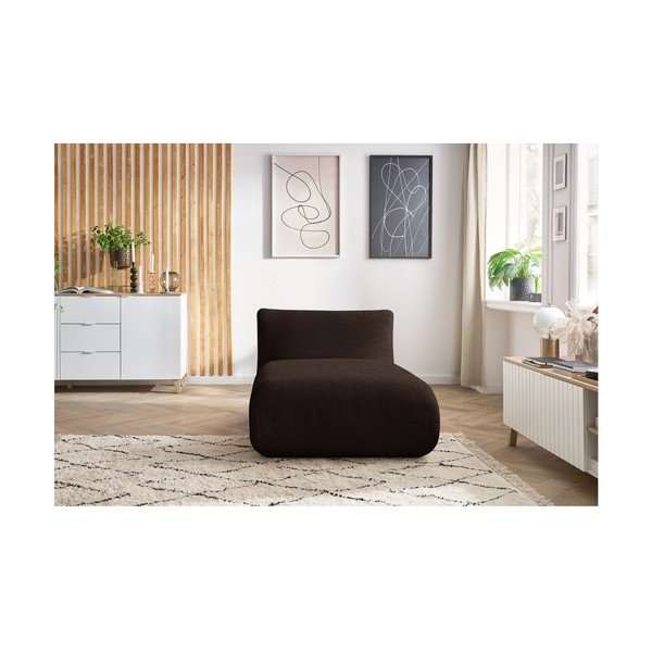 Tume pruun corduroy diivan moodul Lecomte - Bobochic Paris-image-1