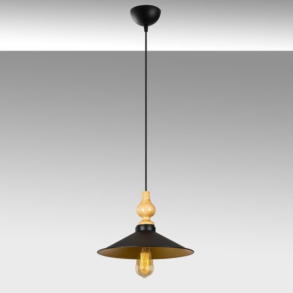 Černé kovové závěsné svítidlo Opviq lights Kiriakos-image-1