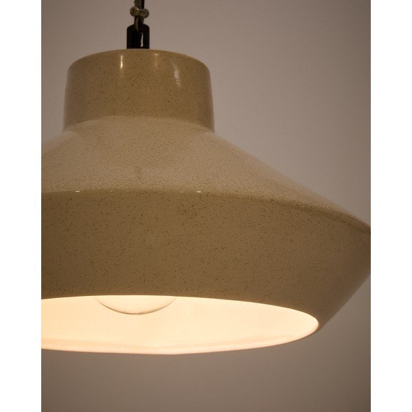 Beež ripplamp keraamilise varjuga, ø 31 cm Portol - Kave Home-image-3