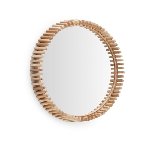 Puitraamiga seinapeegel ø 60 cm Polke - Kave Home