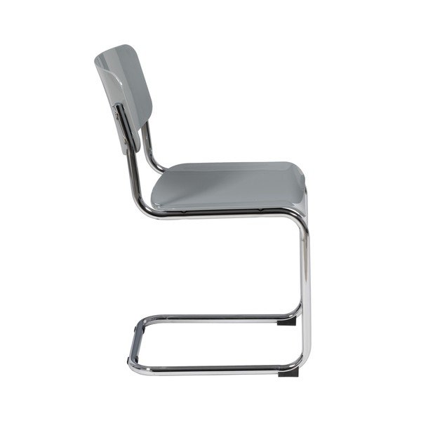 Hallid söögitoolid 4 tk komplektis Chrome - Ixia-image-3