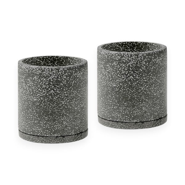 Tumehallid lillepotid 2tk komplektis ø 26cm Terrazzo - Bonami Selection