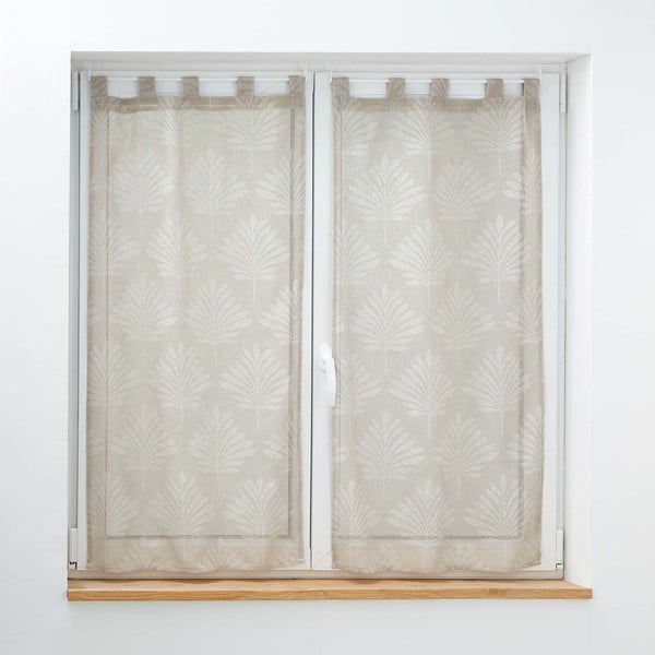 Pruunid voile kardinad 2 tk komplektis 60x90 cm Levita - douceur d'intérieur