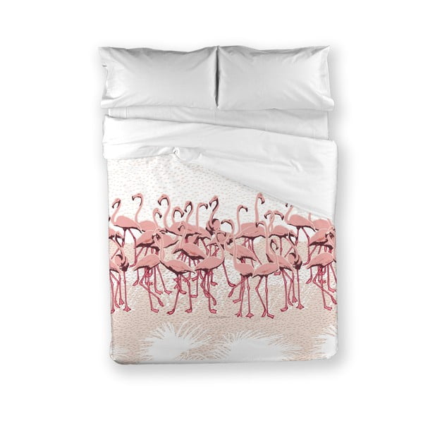 Povlečení Flamingo Flock Pink, 160x200 cm
