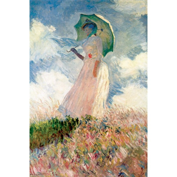 Maali reproduktsioon 30x45 cm Claude Monet - Woman with sunshade - Fedkolor