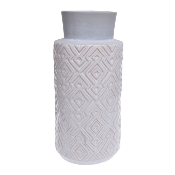 Bílá keramická váza Ewax Tribe, výška 28 cm