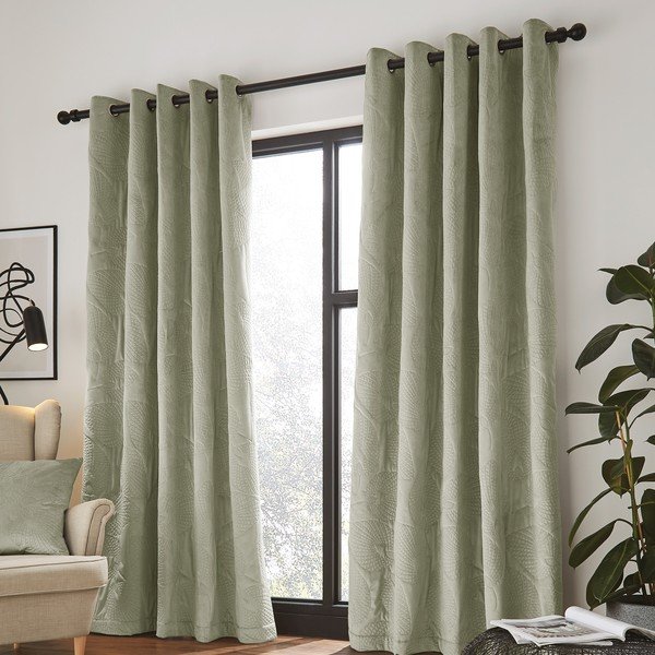 Rohelised kardinad 2 tk komplektis 229x168 cm Pinsonic - Catherine Lansfield-image-1
