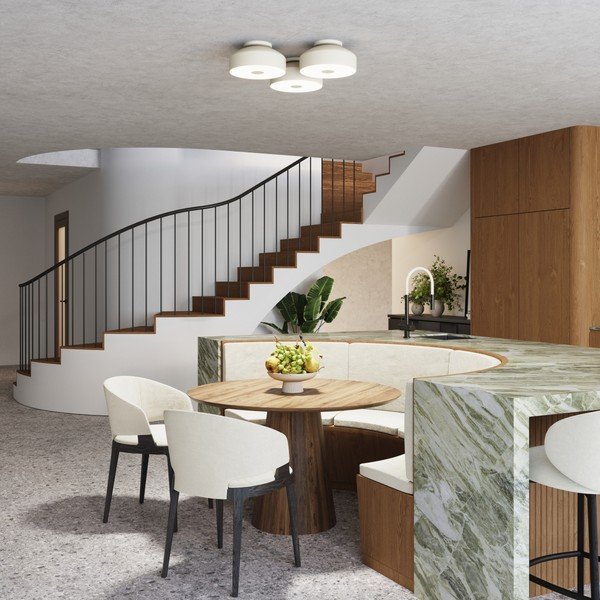 Kreem laevalgusti ø 30 cm Blacko - Sollux-image-3