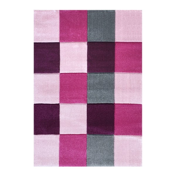 Růžový dětský koberec Happy Rugs Patchwork, 160 x 230 cm