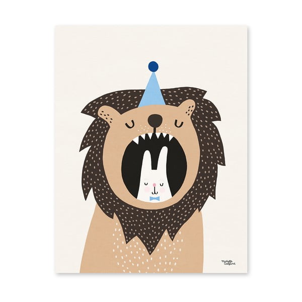 Plakát Michelle Carlslund Lion & Bunny, 30 x 40 cm