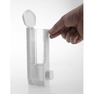 Hõbedane seinale paigaldatav plastikust seebidosaator 350 ml Aqualine - Sapho