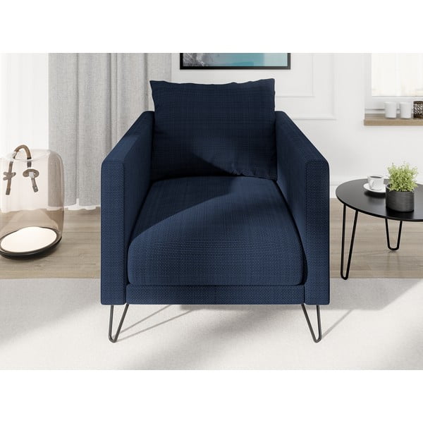 Tumesinine šenillist tugitool Freya - Ropez-image-1