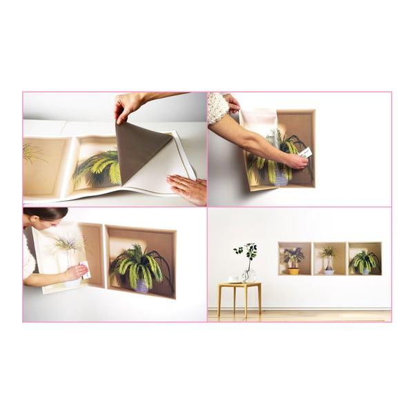 3 kleebise komplekt 3D efektiga lill - Ambiance-image-3