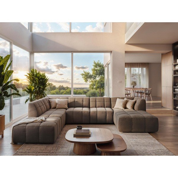 Pruun sametist nurgadiivan (vasak nurk/diivanvoodiga) Aloha - Makamii-image-1