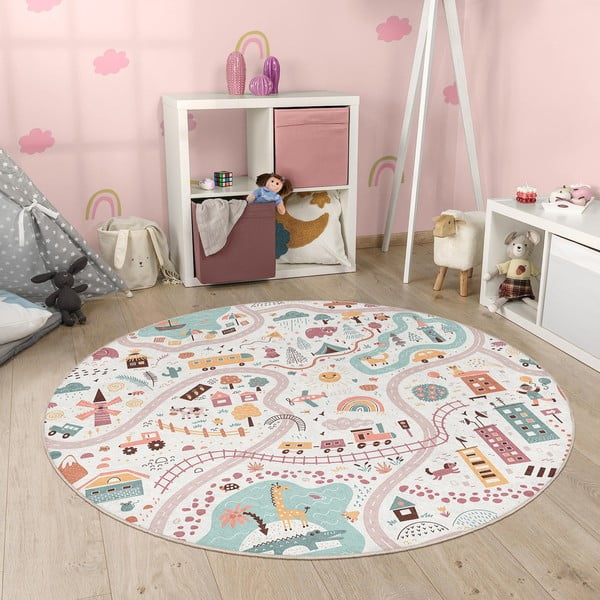 Pestav laste mänguvaip ø100 cm Furry World - Mila Home-image-4