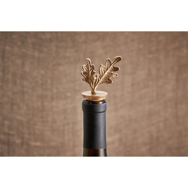 Veinikork ja messingist tammeleht valmistatud veinikork - Nkuku-image-1