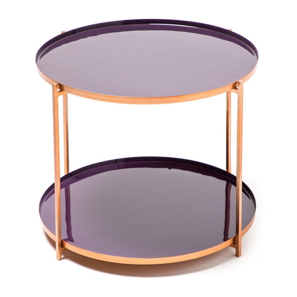 Fialový odkládací stolek 360 Living Romy 322, ⌀ 57 cm