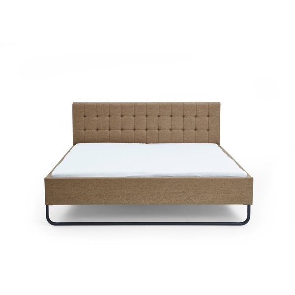 Helepruun polsterdatud kaheinimesevoodi 180x200 cm Lambada - Meise Möbel-image-2