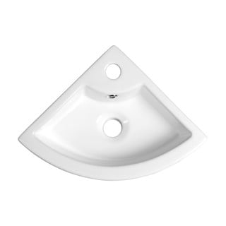 Valge nurgas keraamika väike vannitoa valamu  33x33 cm Gynt – Sapho