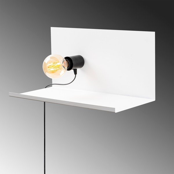 Valge/must seinavalgusti pistikupesaga – Opviq lights-image-4