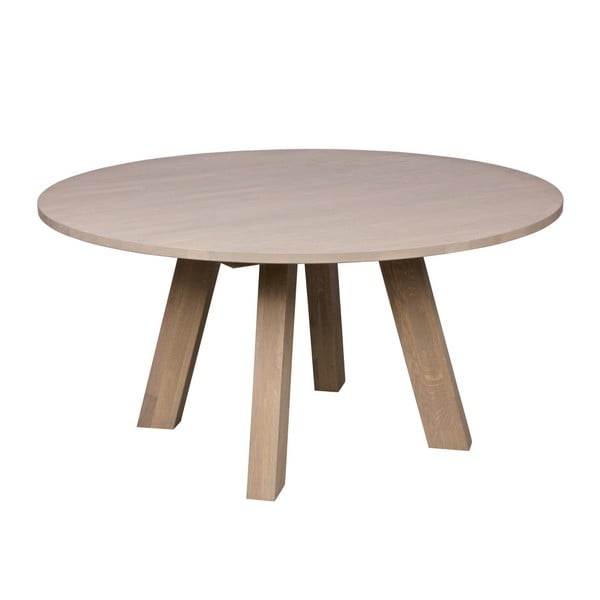 Jídelní stůl z běleného dubového dřeva WOOOD Rhonda, Ø 150 cm