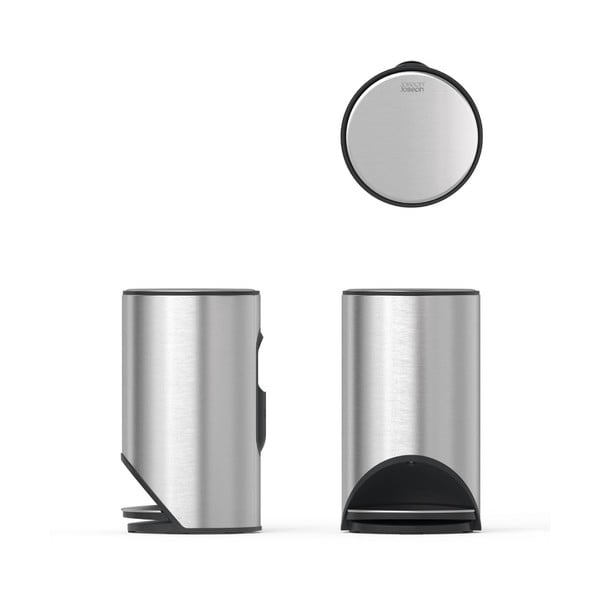 Hõbedane roostevabast terasest prügikast 10 l Arc - Joseph Joseph-image-3