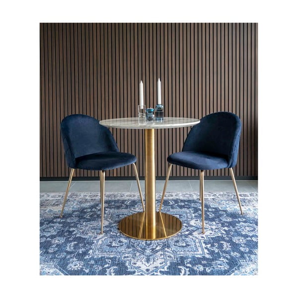 Ümmargune marmorist söögilaud ø 70 cm Bolzano - House Nordic-image-4