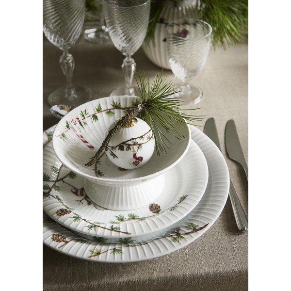 Valge portselanist taldrik jõulumotiiviga ø 22 cm Hammershøi Christmas – Kähler Design-image-1