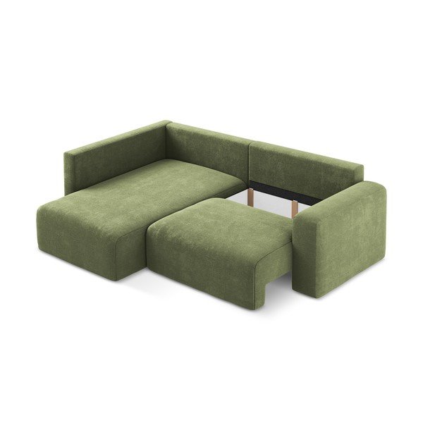 Roheline šenilldiivanvoodi/panipaigaga nurgadiivan (vasak nurk/L-kujuline) Kona - Makamii-image-4