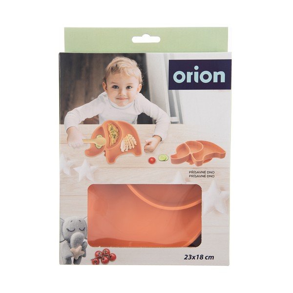 Oranž silikoonist lastetaldrik 18x23 cm Elephant - Orion-image-4