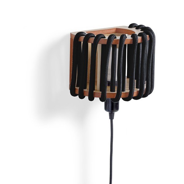 Musta värvi puidust seinalamp , pikkus 20 cm Macaron - EMKO-image-2