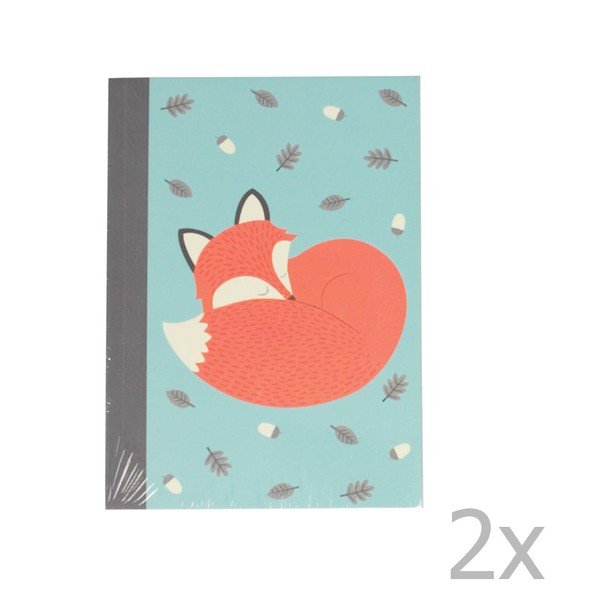 Sada 2 linkovaných sešitů Rex London Rusty The Fox