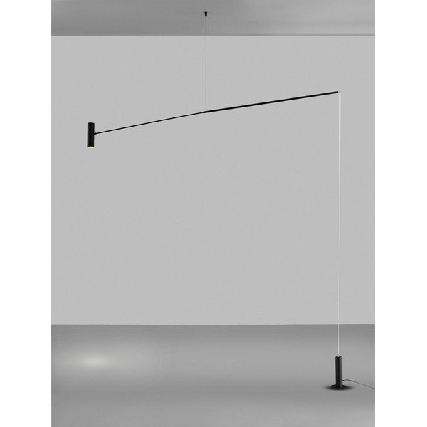 Matt must metallist LED-põrandalamp (kõrgus 250 cm) Voice - Nova Luce-image-4