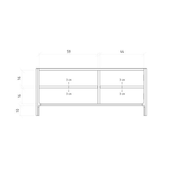 Tammepuidust telerilaud 111x48 cm Twig - The Beds-image-4