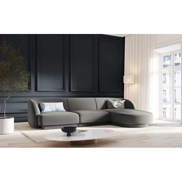 Hall sametne nurgadiivan (paremas nurgas) Miley - Micadoni Home-image-1
