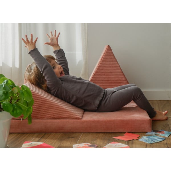 Heleroosa sametist laste puhv Montessori - Little Nice Things-image-1