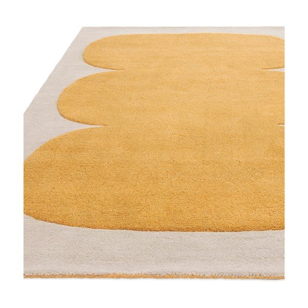 Ookerkollane käsitsi kootud villane vaip 120x170 cm Canvas - Asiatic Carpets-image-4