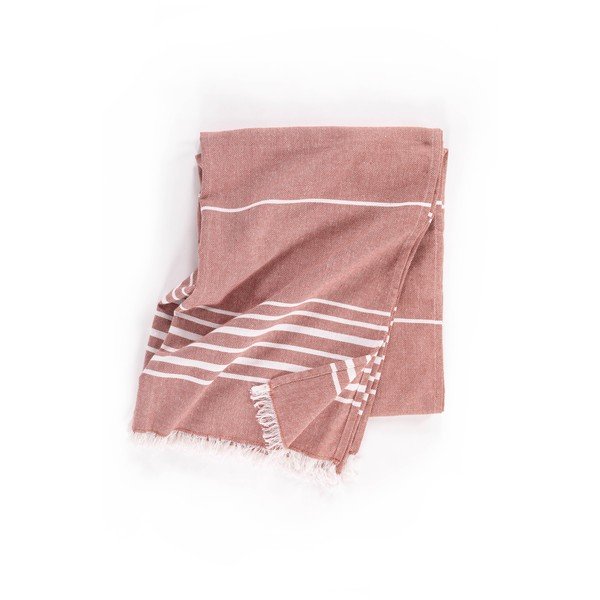 Puuvillane tekk terrakota värvi 150x200 cm Solene - Tiseco Home Studio