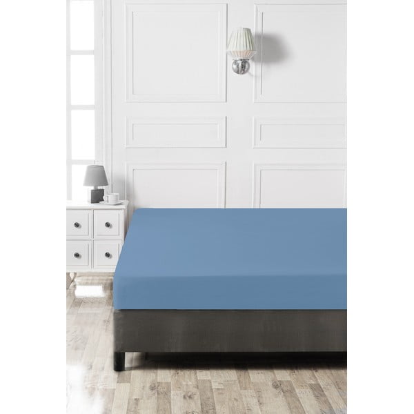 Sinine puuvillane kummiga lina 140x200 cm - Mijolnir-image-2