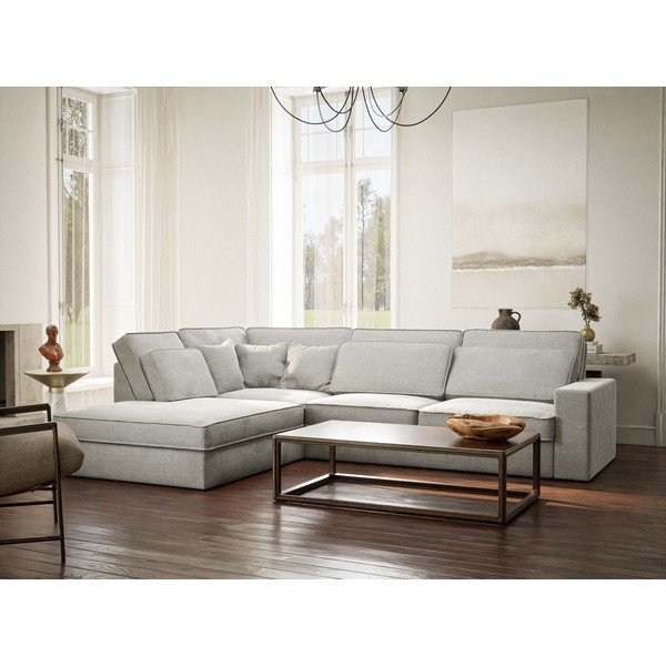 Helehall šenill-nurgadiivan (vasak nurk/L-kujuline) Kirou - Maison de Rêve-image-1