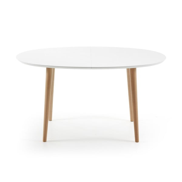 Valge kokkupandav söögilaud 90x140 cm Oqui – Kave Home-image-1