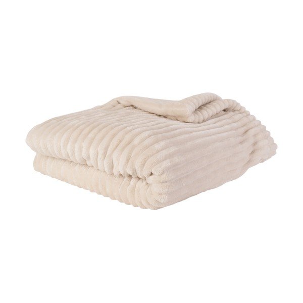 Kreemjas sametist ribi ruuduline ruuduline, 150 x 200 cm Big Ribbed - PT LIVING-image-3