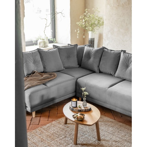 Hall velvetist nurgadiivanvoodi (vasak nurk/"U") Lazy Lukka - Miuform-image-3